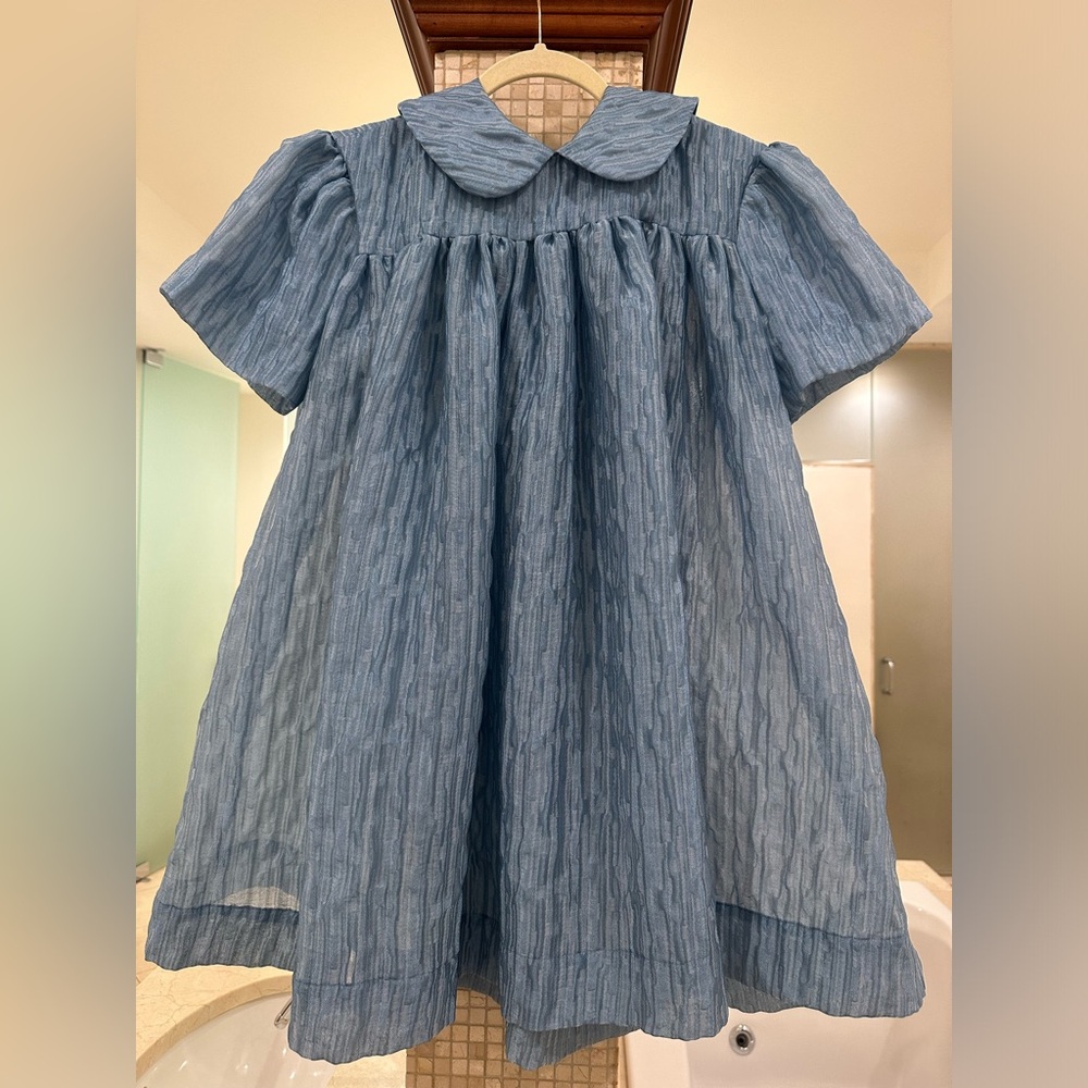 Caroline Bosman sheer blue dress